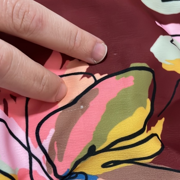 Crosby by Mollie Burch Hunter Floral Puff Sleeve Dress SZ L NWOT - Picture 6 of 8